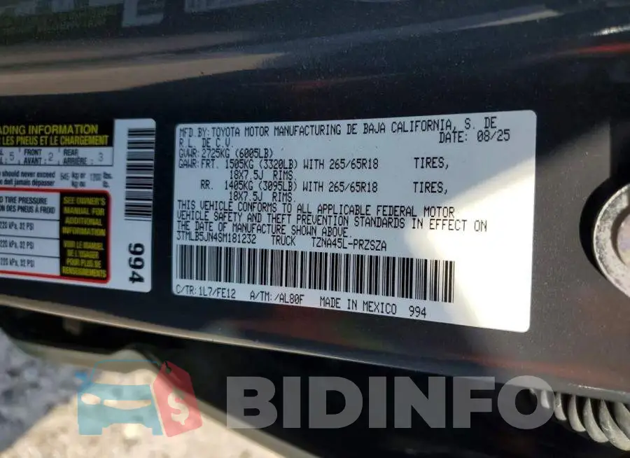 3TMLB5JN4SM181232 Photo# 12
