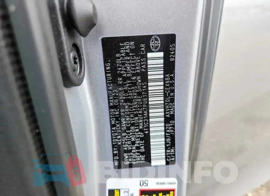4T1C31AK7PU617145 Photo# 13