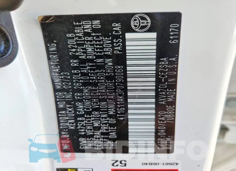 4T1G11AK3PU790068 Photo# 13