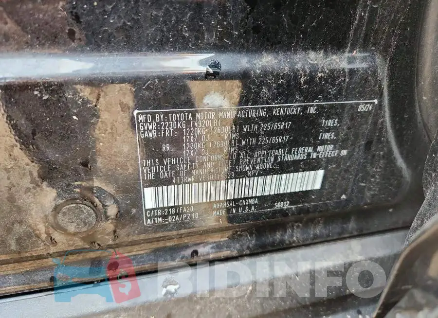 4T3RWRFV6RU148529 Photo# 12