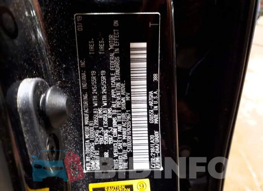 5TDDZRFH7KS979671 Photo# 13