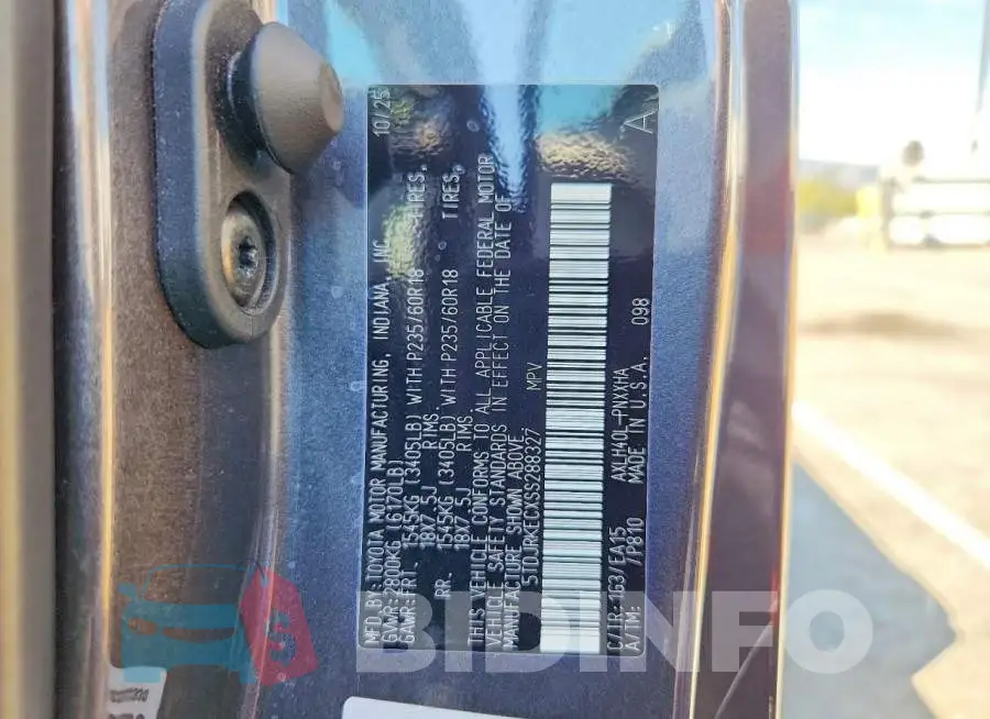 5TDJRKECXSS288327 Photo# 13