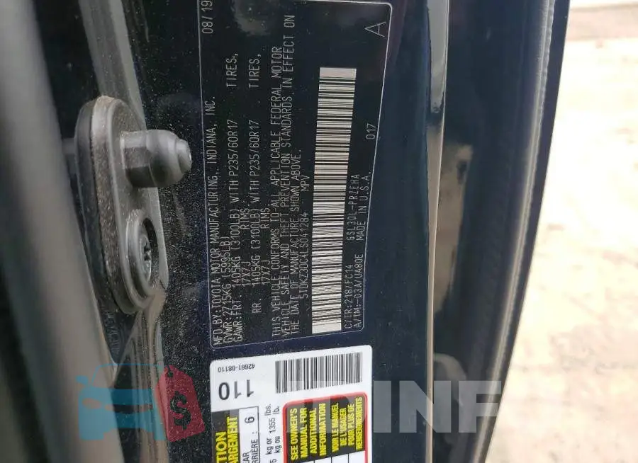 5TDKZ3DC4LS041284 Photo# 13