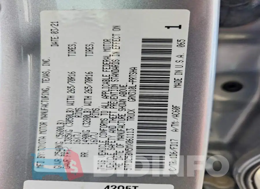 5TFDZ5BN5MX061113 Photo# 12