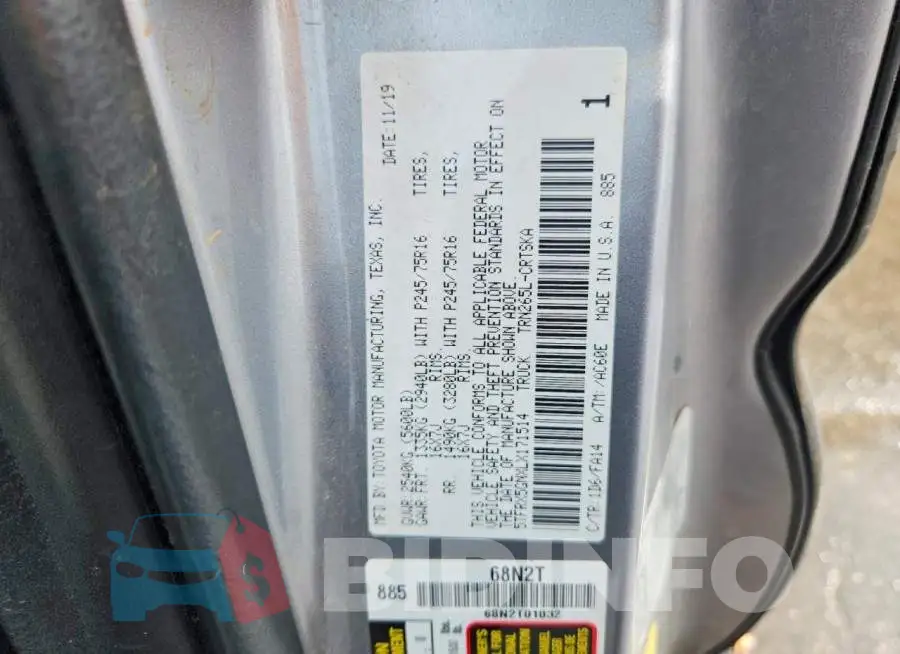 5TFRX5GNXLX171514 Photo# 12