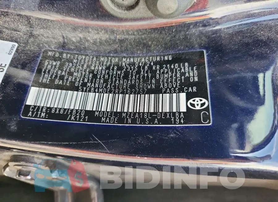 5YFB4MDE2RP162757 Photo# 12
