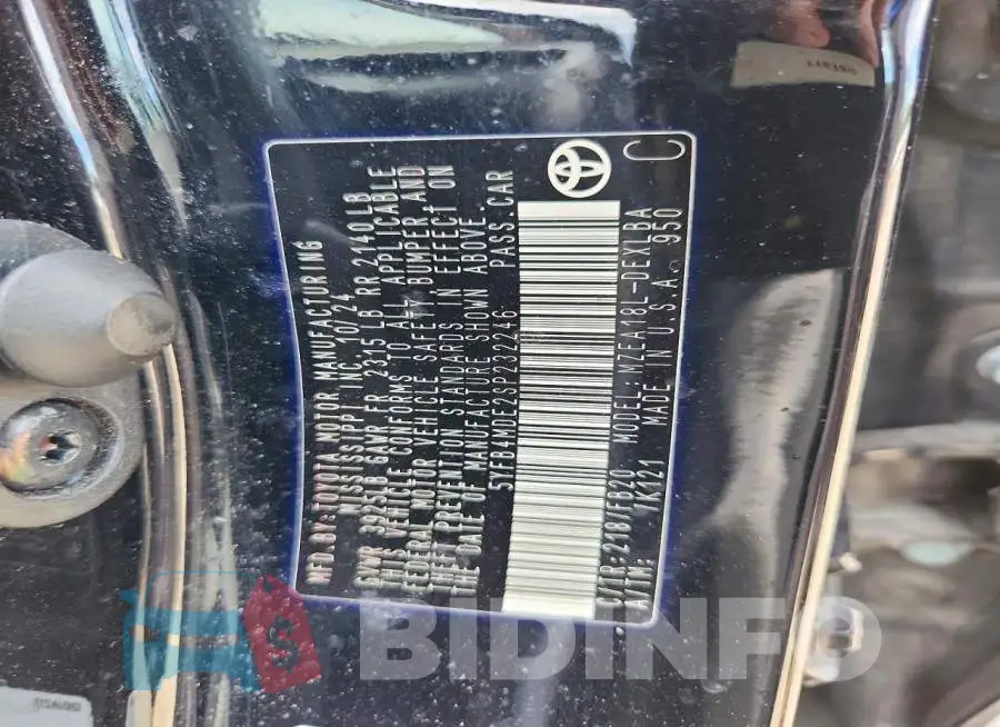 5YFB4MDE2SP232246 Photo# 12