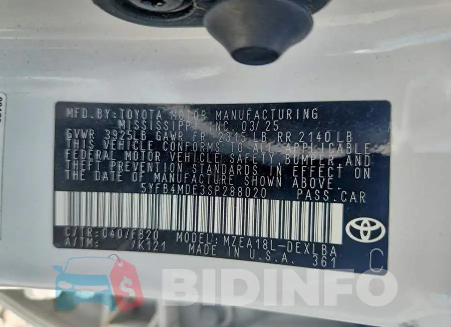 5YFB4MDE3SP288020 Photo# 13