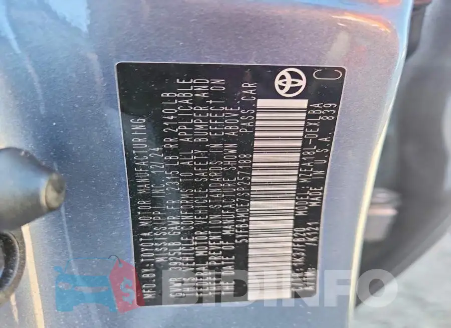 5YFB4MDE7SP257188 Photo# 12