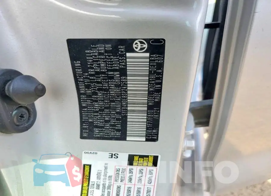 5YFB4MDE8SP247589 Photo# 12