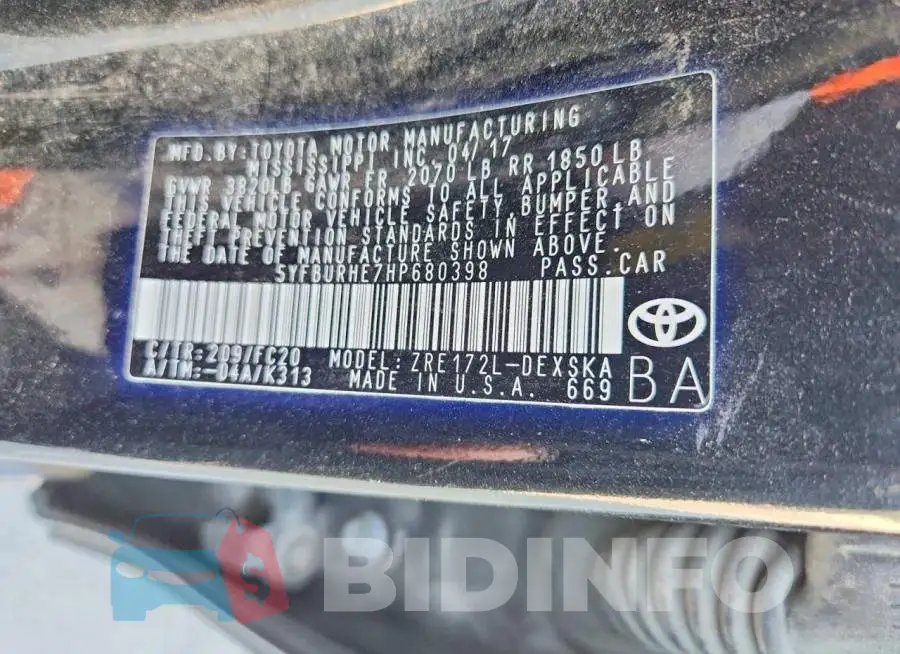 5YFBURHE7HP680398 Photo# 12