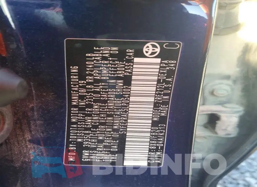 5YFEPRAE5LP054002 Photo# 12