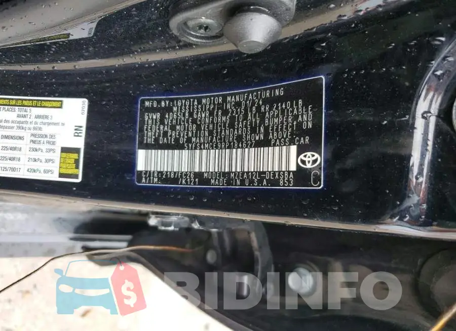 5YFS4MCE9RP184627 Photo# 12