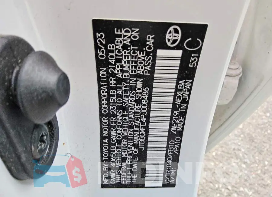 JTDBCMFE4PJ008486 Photo# 12