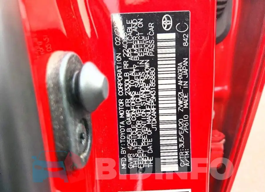 JTDKAMFP5M3185880 Photo# 13