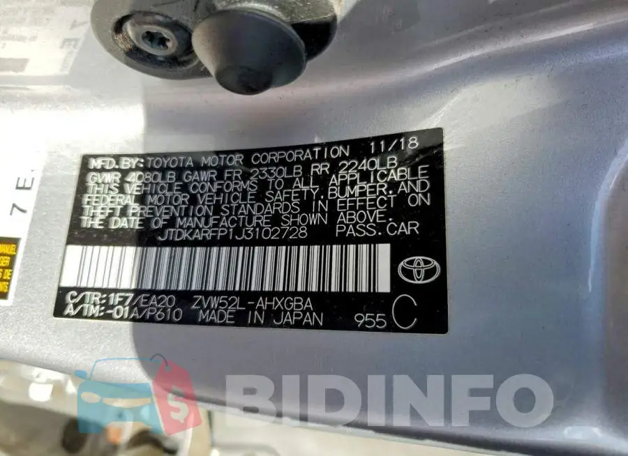 JTDKARFP1J3102728 Photo# 13