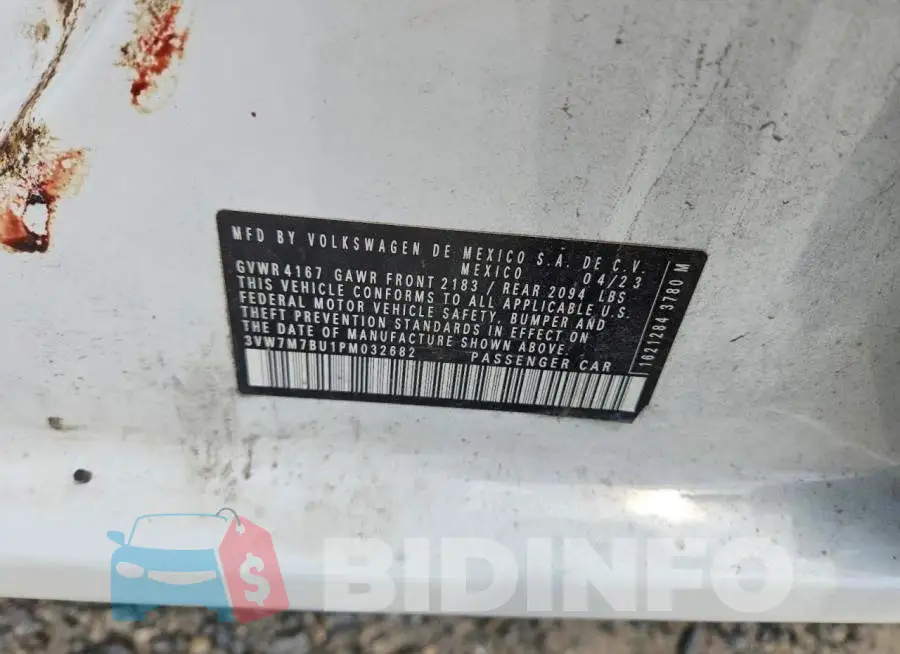 3VW7M7BU1PM032682 Photo# 13