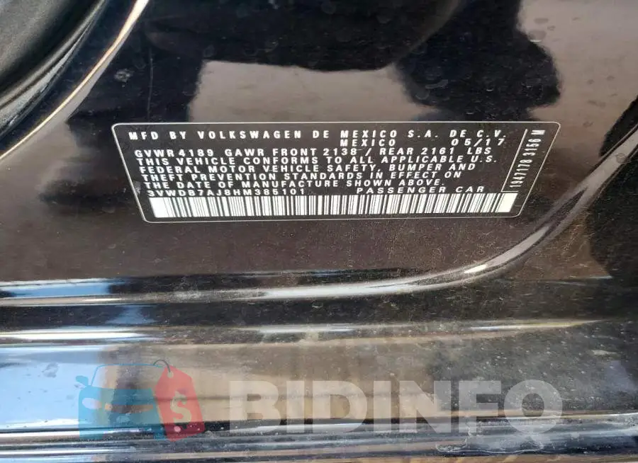 3VWDB7AJ8HM385101 Photo# 12