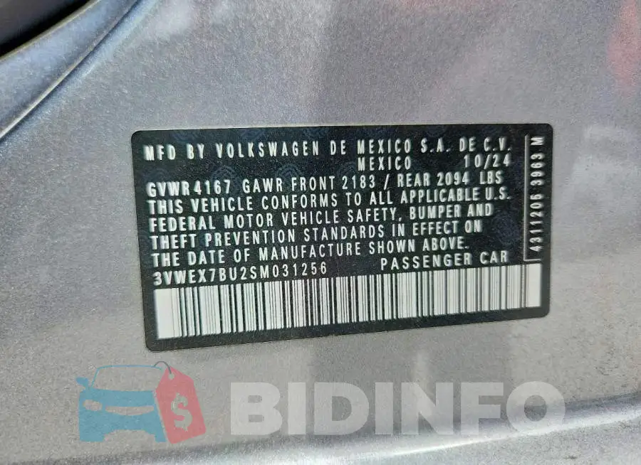 3VWEX7BU2SM031256 Photo# 13