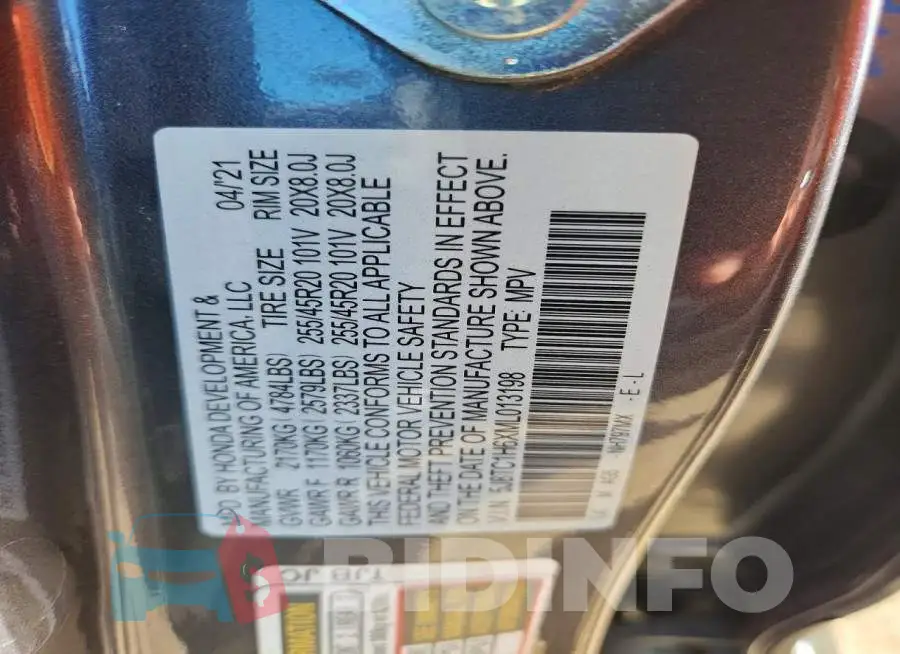 5J8TC1H6XML013198 Photo# 13