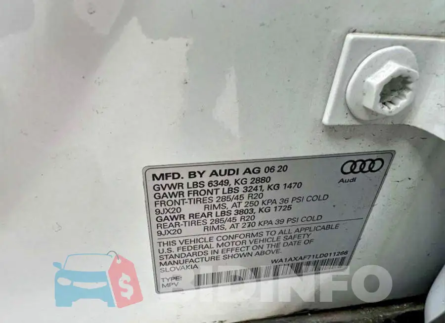 WA1AXAF71LD011266 Photo# 10