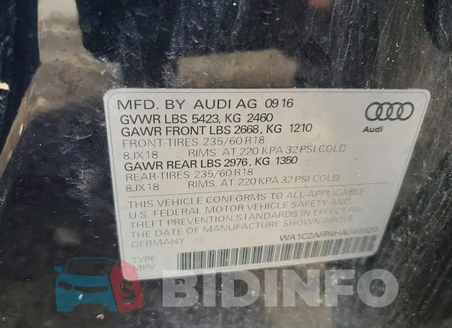 WA1C2AFP4HA049820 Photo# 13