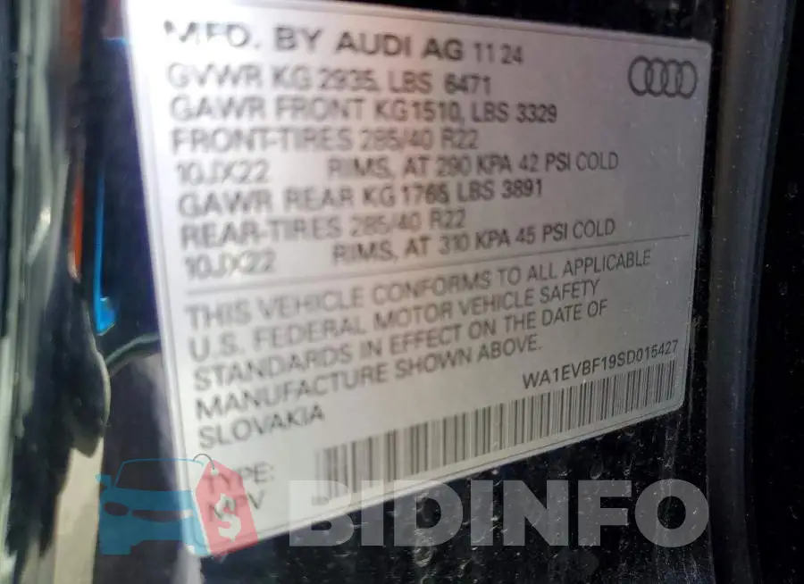 WA1EVBF19SD015427 Photo# 13