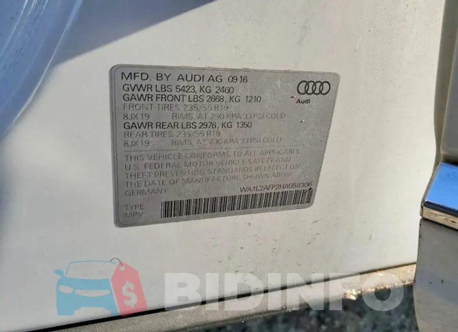 WA1L2AFP2HA058306 Photo# 13