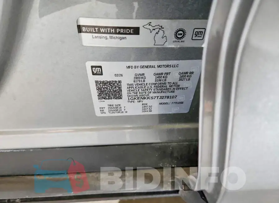 1GKENKKS7TJ278107 Photo# 13