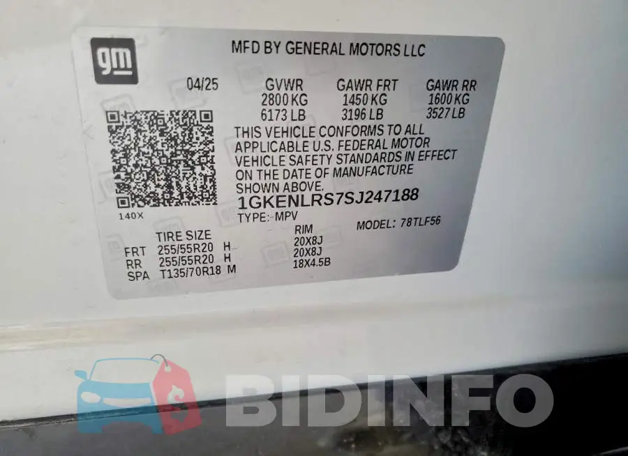 1GKENLRS7SJ247188 Photo# 14