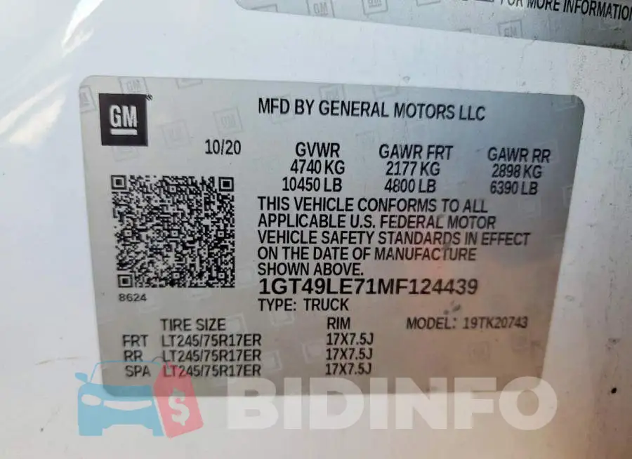 1GT49LE71MF124439 Photo# 13