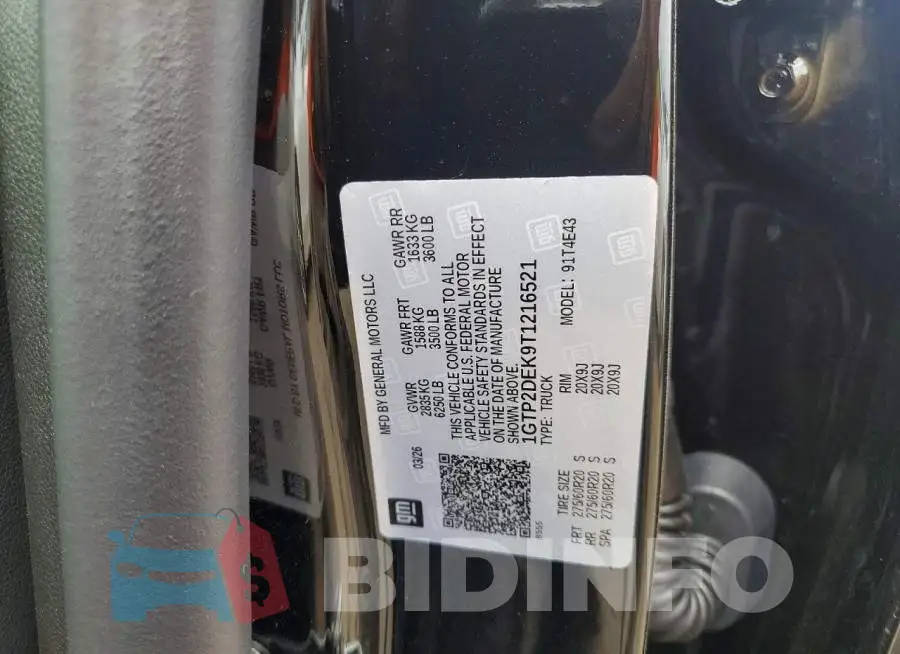 1GTP2DEK9T1216521 Photo# 12