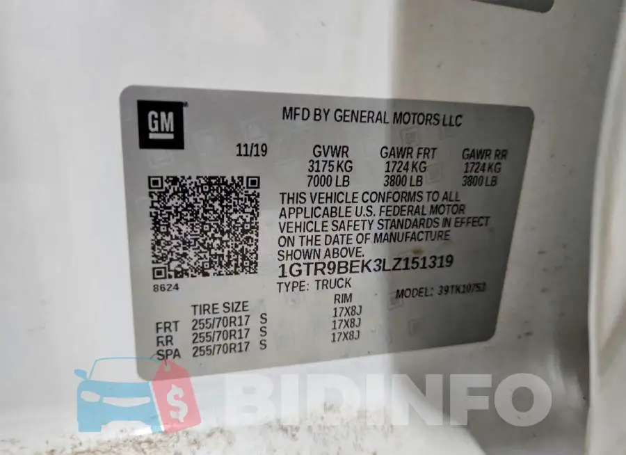 1GTR9BEK3LZ151319 Photo# 12