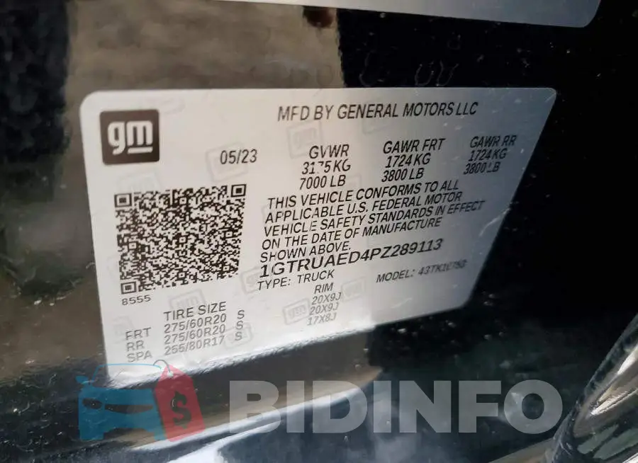 1GTRUAED4PZ289113 Photo# 12