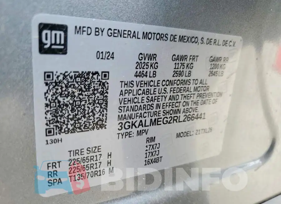 3GKALMEG2RL266441 Photo# 13