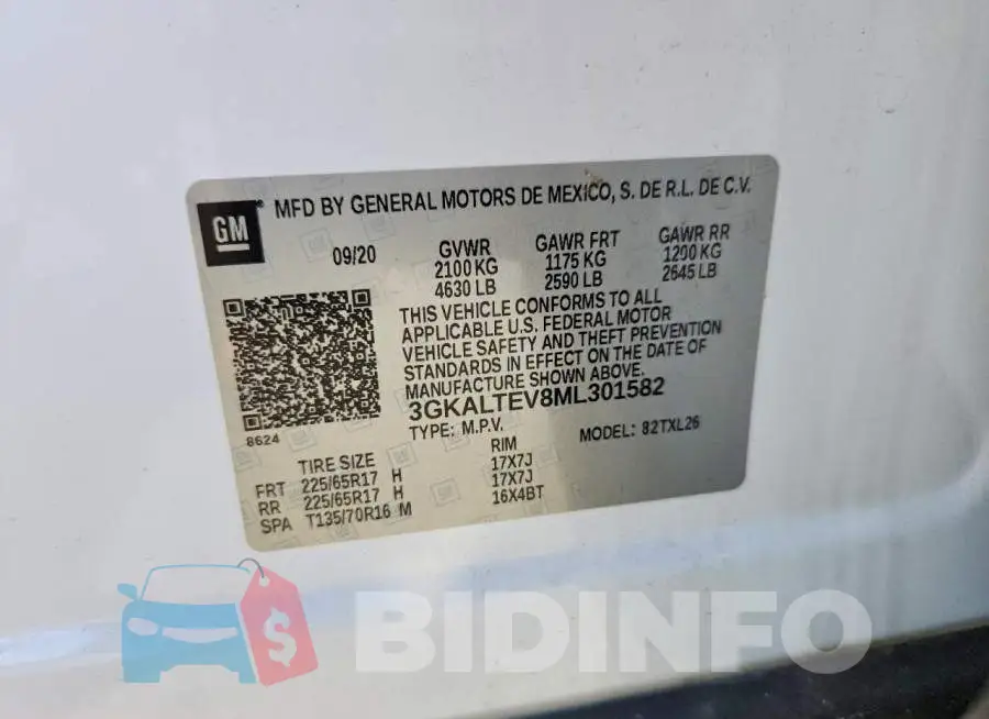 3GKALTEV8ML301582 Photo# 14