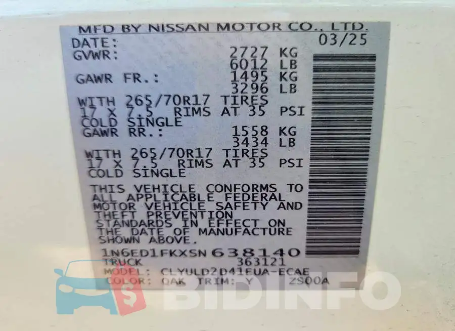 1N6ED1FKXSN638140 Photo# 12