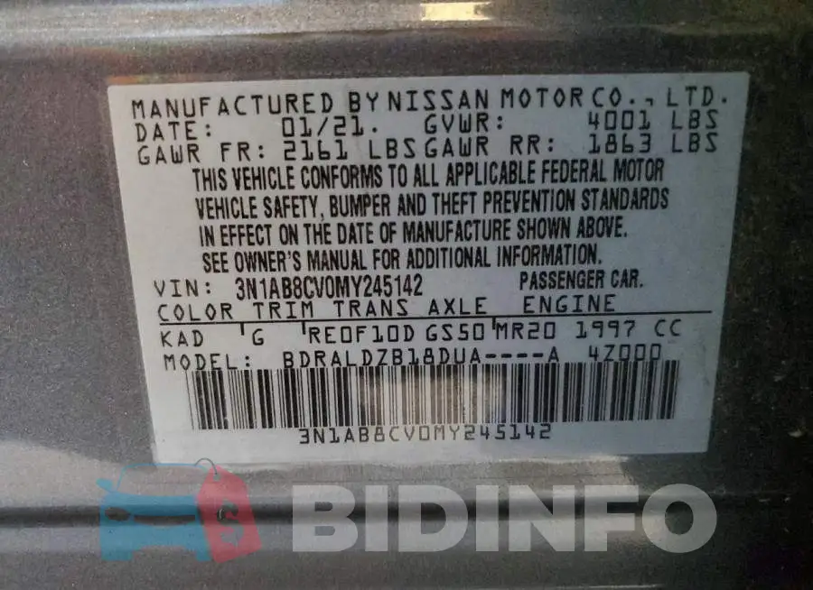 3N1AB8CV0MY245142 Photo# 12