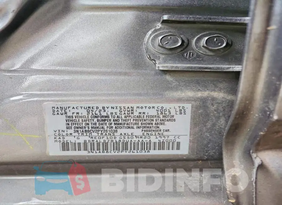 3N1AB8CV2PY261038 Photo# 12