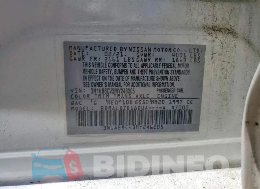 3N1AB8CV3MY246205 Photo# 12