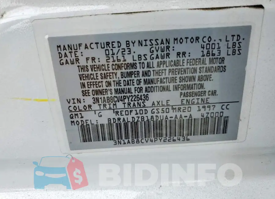 3N1AB8CV4PY226436 Photo# 12