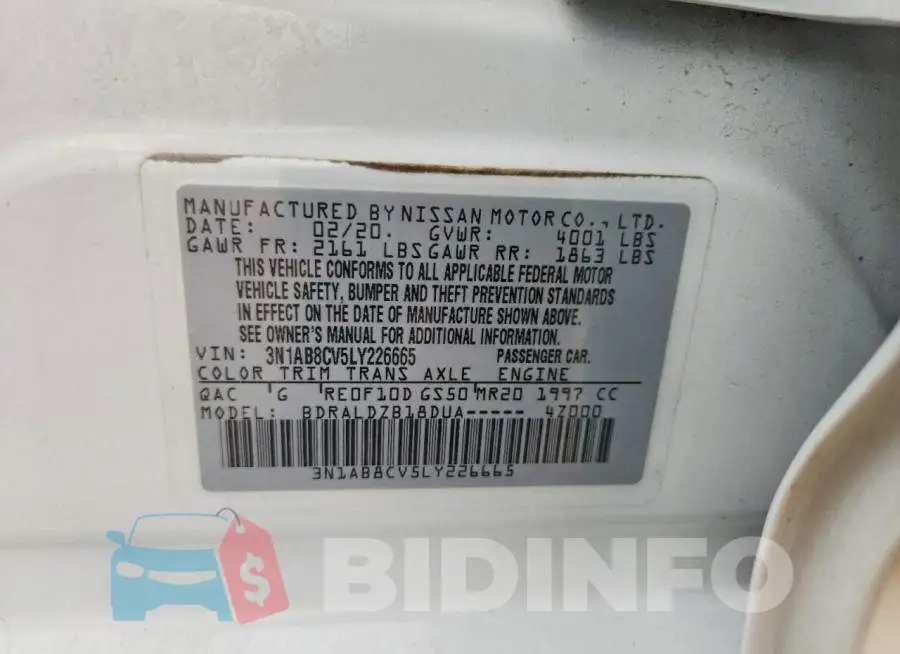 3N1AB8CV5LY226665 Photo# 12