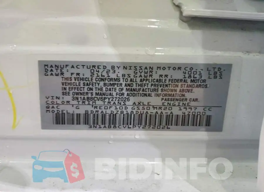 3N1AB8CV6PY272026 Photo# 13