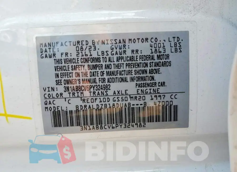 3N1AB8CV6PY324982 Photo# 12