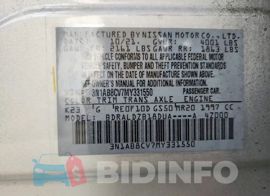 3N1AB8CV7MY331550 Photo# 12
