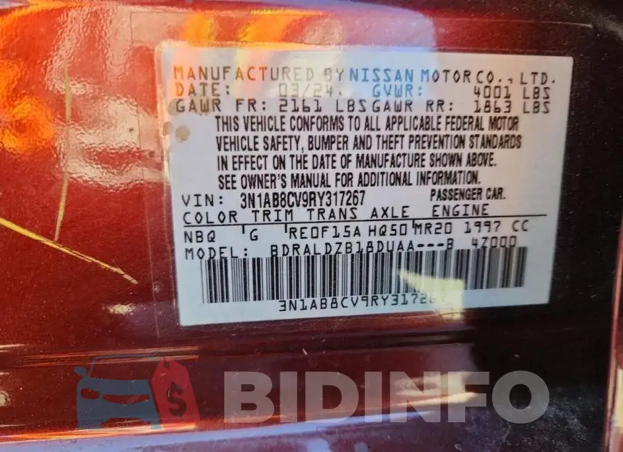 3N1AB8CV9RY317267 Photo# 12