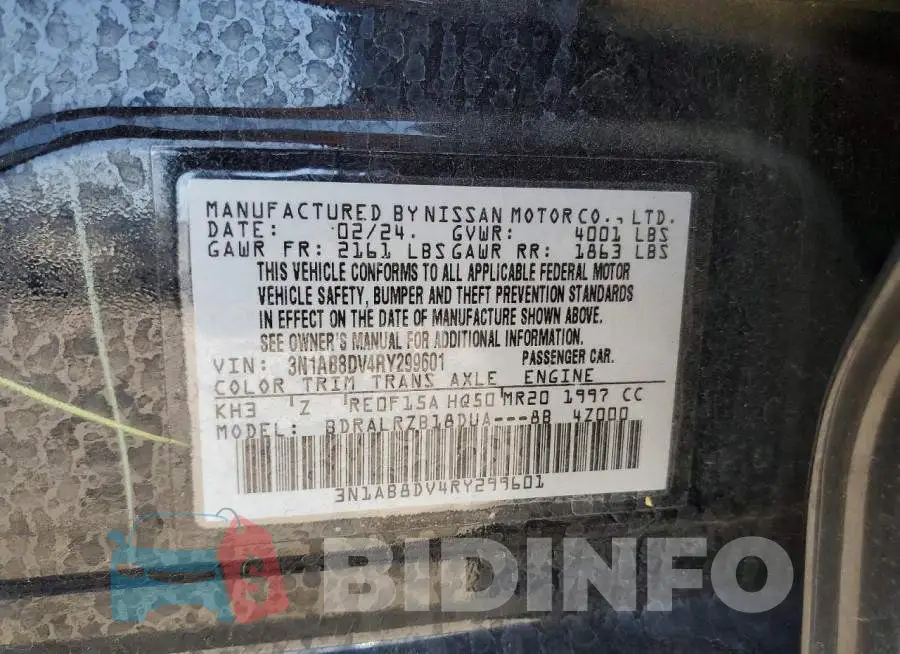 3N1AB8DV4RY299601 Photo# 12