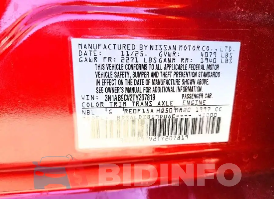 3N1AB9CV2TY207819 Photo# 13