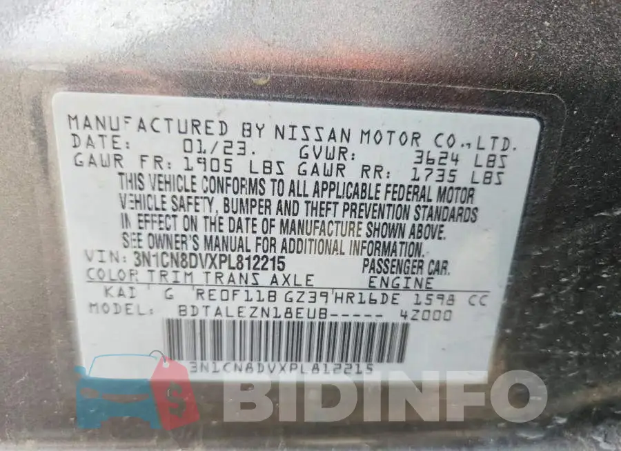 3N1CN8DVXPL812215 Photo# 12
