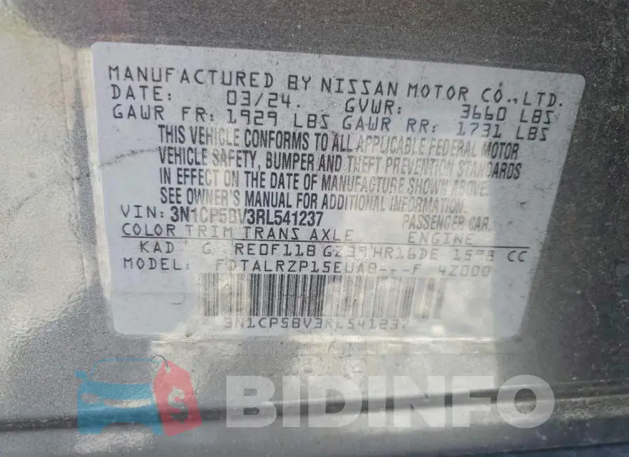 3N1CP5BV3RL541237 Photo# 13